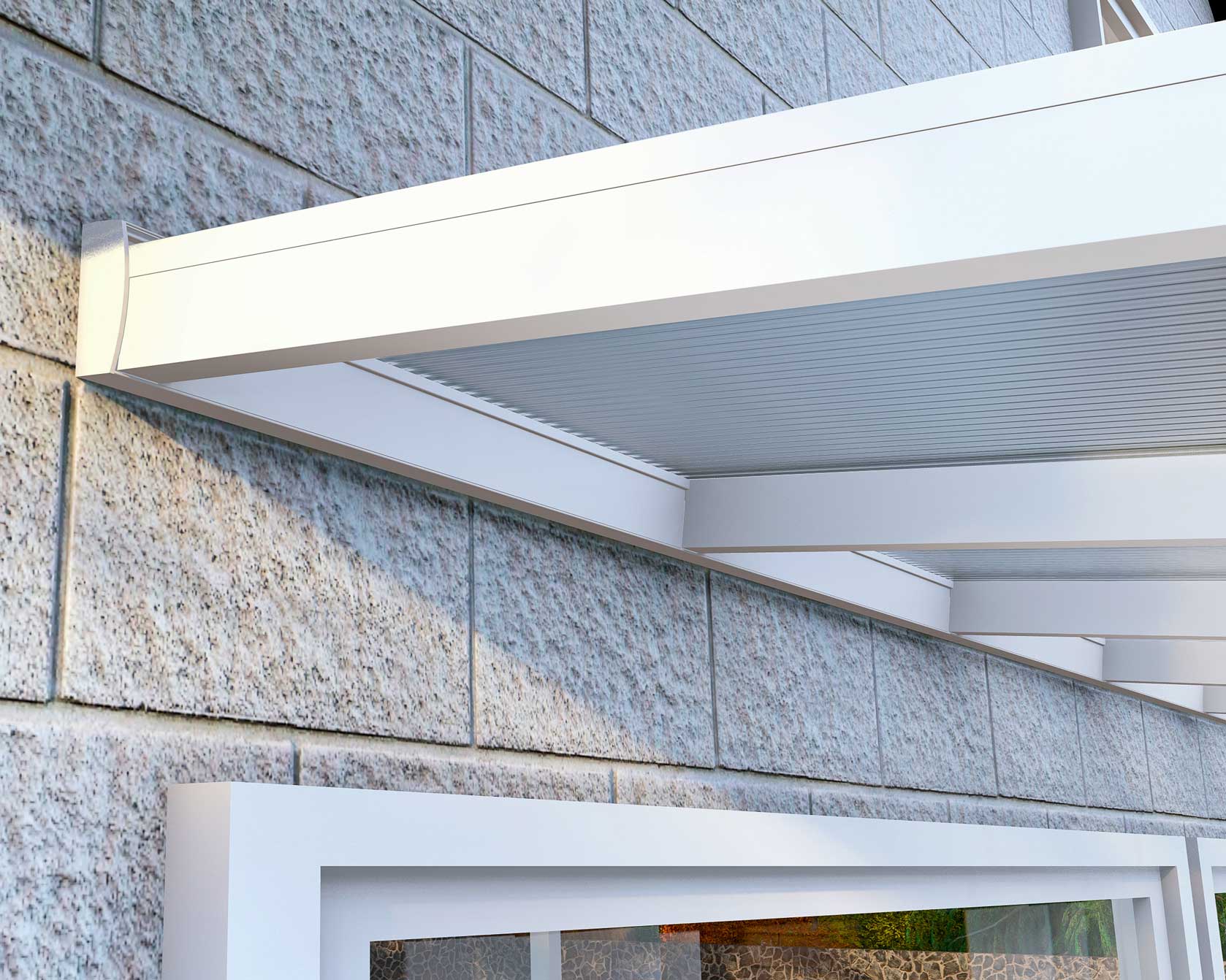 Terrassenüberdachung Classic Weiß RAL 9016 mit Stegplatte Klar Polycarbonat 16mm in Breite 4060 x Tiefe 3500 - Bild 7