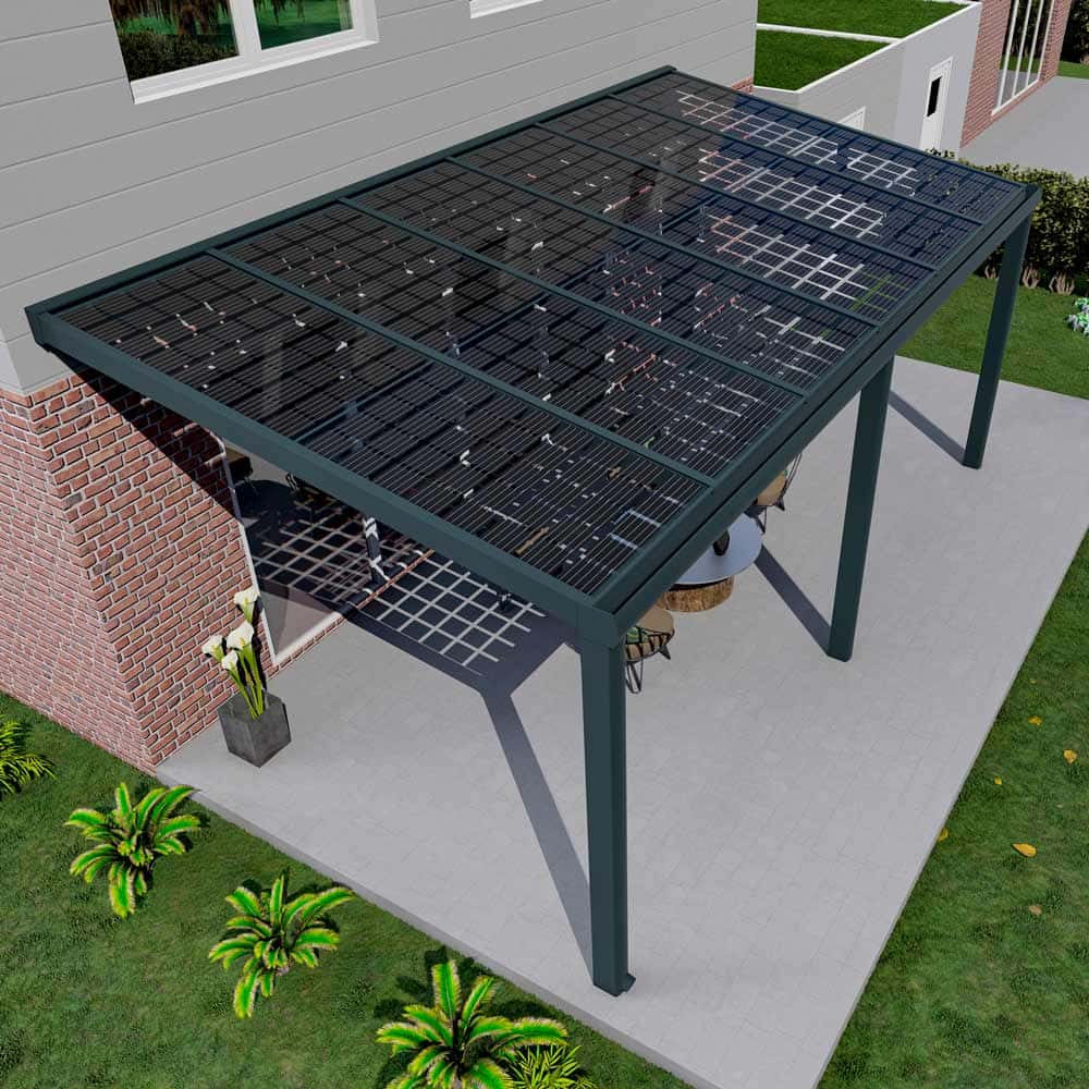 Solarüberdachung Anthrazit RAL 7016 in Breite 6060 x Tiefe 3100 - Bild 3