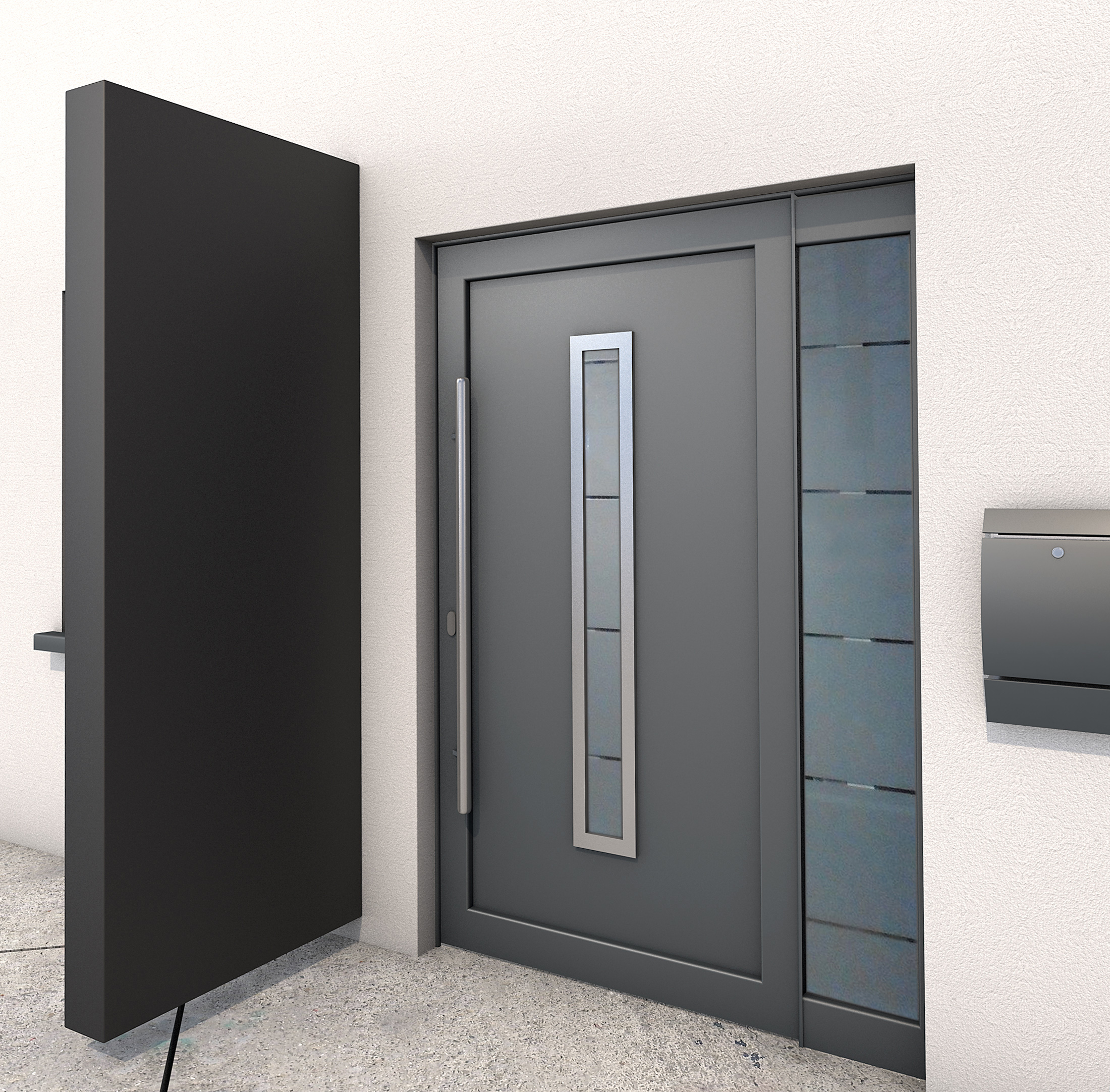 Scobalit Haustürvordach Hamburg Standard mit LED 160 × 90 × 15,5 cm Ohne Seitenteil - Bild 9