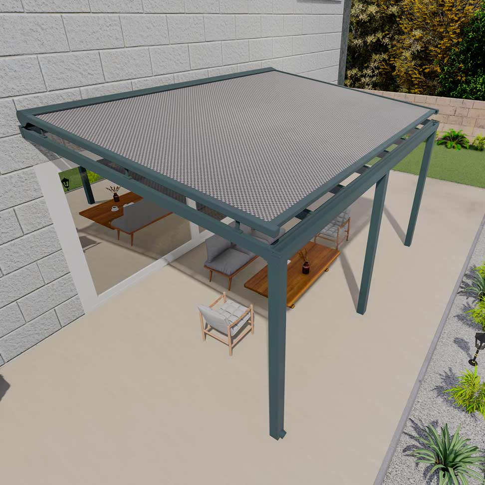 Wintergartenmarkise Anthrazit RAL 7016 mit und Stoff Charcol Grey in x - Bild 3