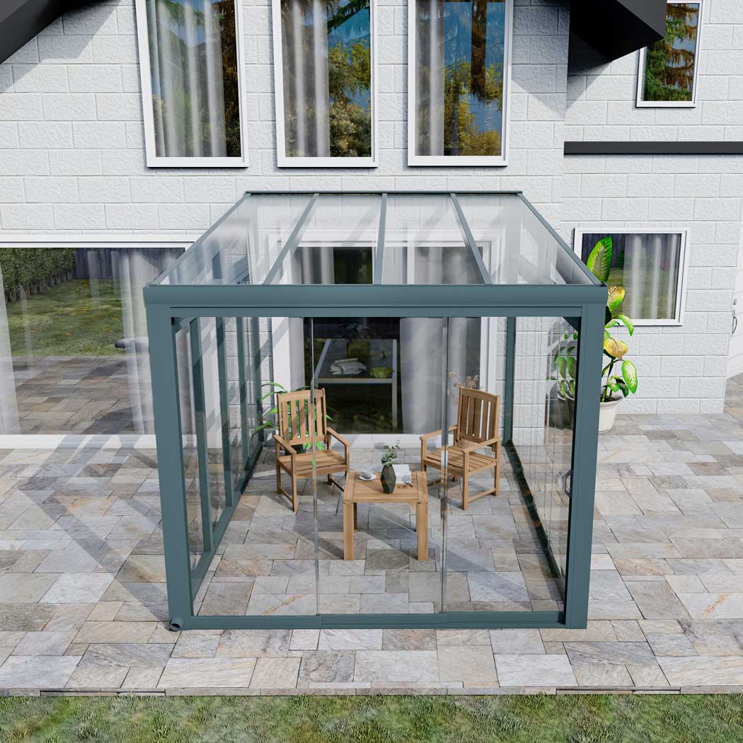 Kalt-Wintergarten Classic Anthrazit RAL 7016 mit VSG Klar Glas 8mm in Breite 3060 x Tiefe 3000 - Bild 8