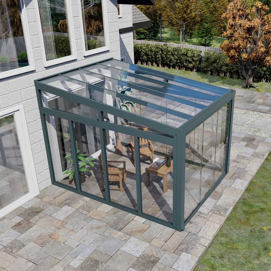 Kalt-Wintergarten Classic Anthrazit RAL 7016 mit VSG Klar Glas 8mm in Breite 3060 x Tiefe 3000 - Bild 9