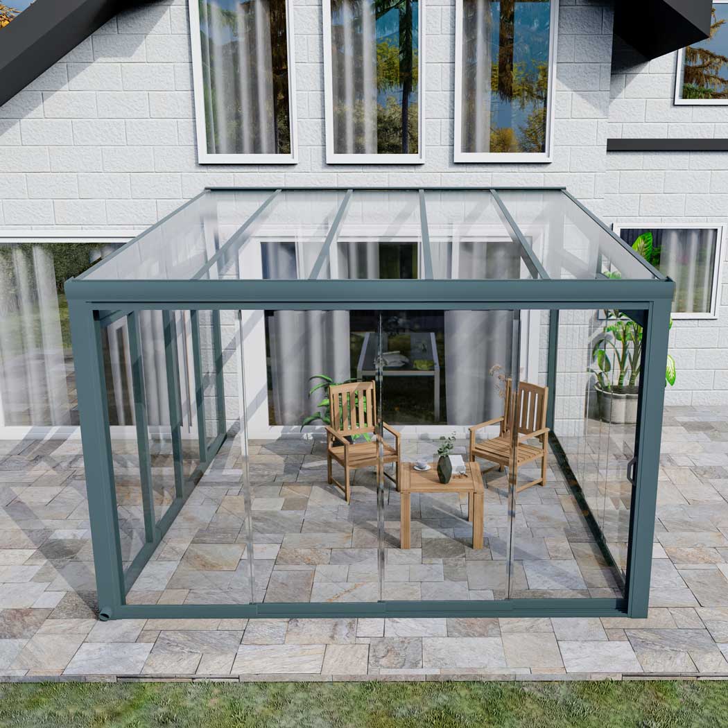 Kalt-Wintergarten Classic Anthrazit RAL 7016 mit VSG Klar Glas 8mm in Breite 4060 x Tiefe 2500 - Bild 8