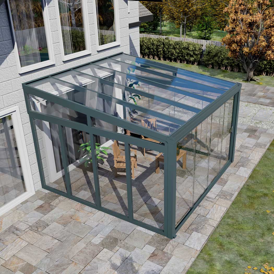 Kalt-Wintergarten Classic Anthrazit RAL 7016 mit VSG Klar Glas 8mm in Breite 4060 x Tiefe 2500 - Bild 9
