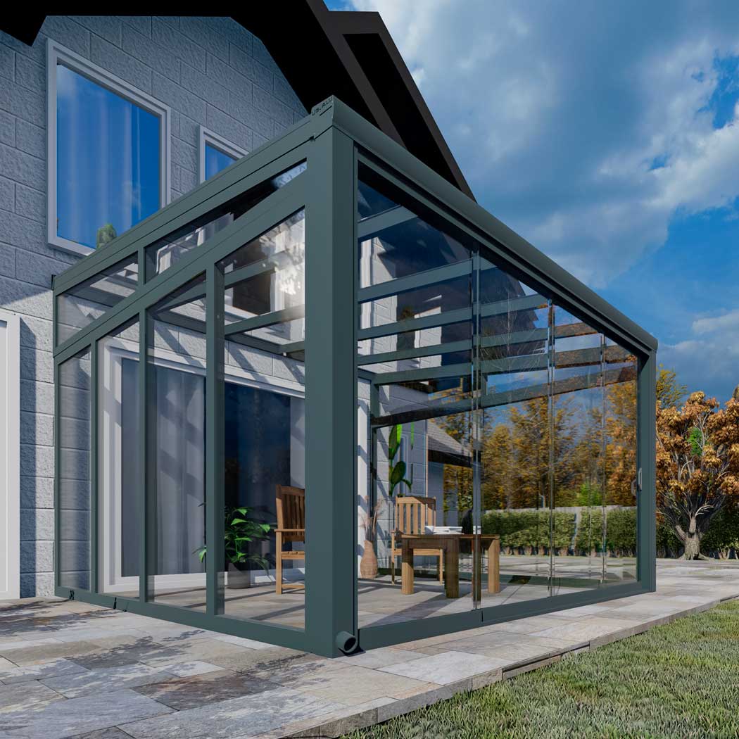Kalt-Wintergarten Classic Anthrazit RAL 7016 mit VSG Klar Glas 8mm in Breite 4060 x Tiefe 2500 - Bild 10